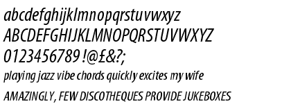 Myriad™ Pro Condensed Italic