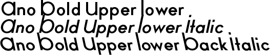 Ano Bold Upper Lower-Upper Lower Italic-Upper Lower Back Italic Package