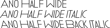 Ano Half Wide-Wide Italic-Wide Back Italic Package