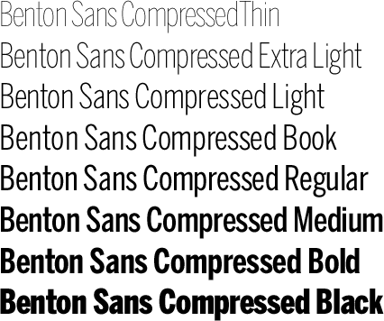 Benton Sans Compressed Volume