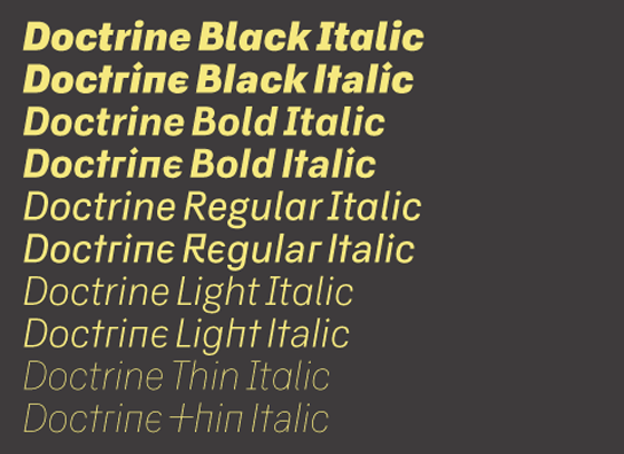 Doctrine Italic Set