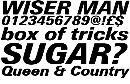 Linotype Univers® Com 831 Basic Black Italic