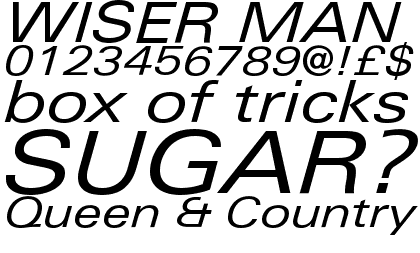 Linotype Univers® Com 441 Extended Regular Italic