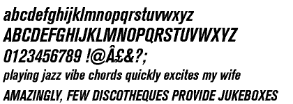 Akzidenz-Grotesk Bold Condensed Italic