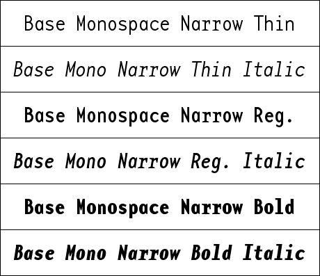 Base Monospace Narrow