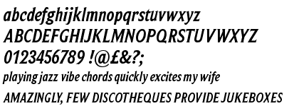 Beaufort Condensed Bold Italic