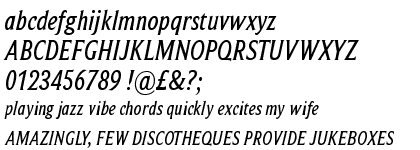 Beaufort Condensed Medium Italic
