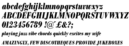 Berthold Bodoni&reg; Antiqua Bold Condensed Italic