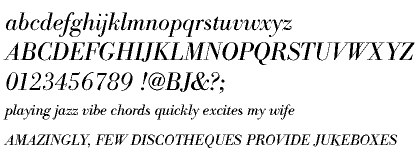 Bodoni Antiqua Cyrillic Regular Italic