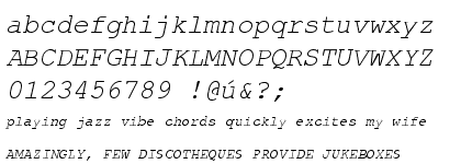 Courier Line Draw Italic ESQ