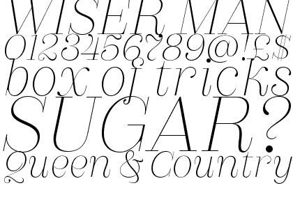 Couturier Poster Thin Italic