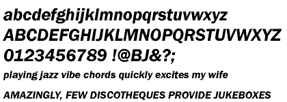 Franklin Gothic URW Cyrillic Demi Italic