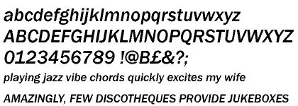 Franklin Gothic URW Greek Medium Italic