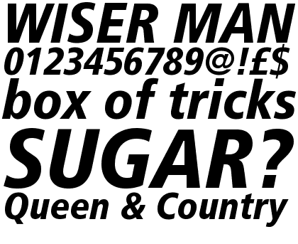 Frutiger&trade; Com 77 Black Condensed Italic