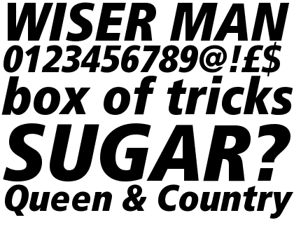 Frutiger&trade; Com 87 Extra Black Condensed Italic