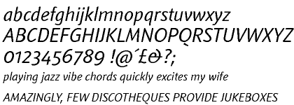 Linotype Textra&trade; Book Italic