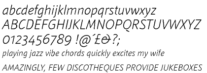 Linotype Textra&trade; Light Italic