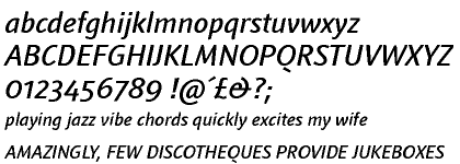 Linotype Textra&trade; Medium Italic