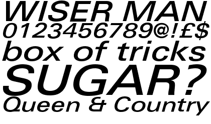 Linotype Univers&reg; Com 541 Extended Medium Italic