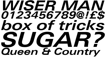 Linotype Univers&reg; Com 641 Extended Bold Italic