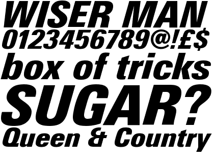 Linotype Univers&reg; Com 921 Condensed Extra Black Italic