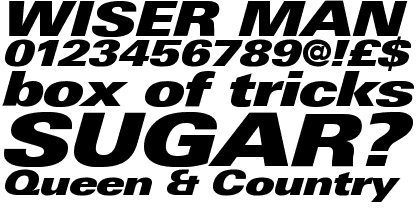 Linotype Univers&reg; Com 941 Extended Extra Black Italic