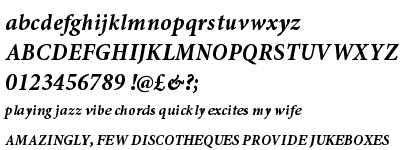 Minion&trade; Pro Bold Condensed Italic Caption