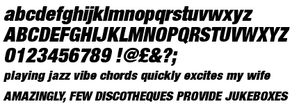 Neue Helvetica&trade; 107 Extra Black Condensed Oblique