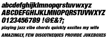 Neue Helvetica&trade; Com 107 Extra Black Condensed Oblique