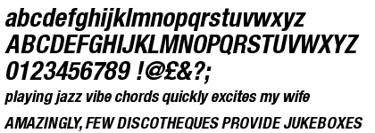 Neue Helvetica&trade; Com 77 Bold Condensed Oblique