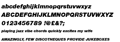 Neue Helvetica&trade; Com 96 Black Italic