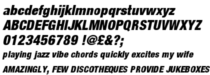 Neue Helvetica&trade; Std 97 Black Condensed Oblique