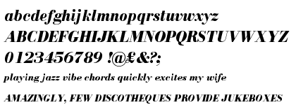 New Bodoni DT ExtraBold Italic