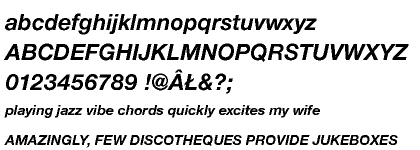Nimbus Sans Novus CE Bold Italic