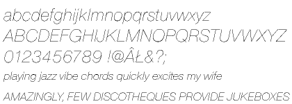 Nimbus Sans Novus CE Ultra Light Italic