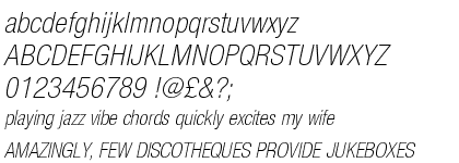 Nimbus Sans Novus Light Condensed Italic 