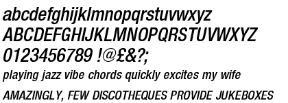Nimbus Sans Novus Semi Bold Condensed Italic 