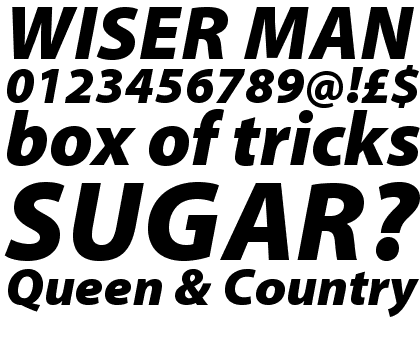 Myriad&trade; Pro Black Italic