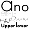 Ano Quarter Upper Lower-Upper Lower Italic-Upper Lower Back Italic Package