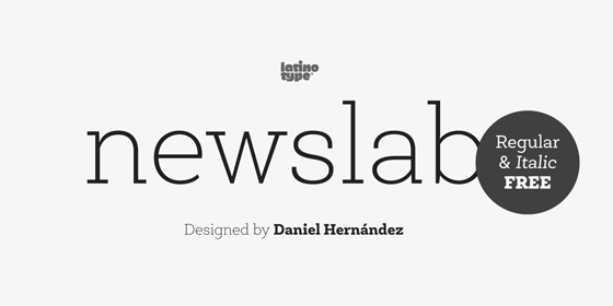 Free Newslab fonts from Latinotype
