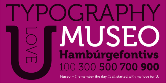 Free Museo fonts from exljbris