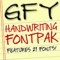 go font yourself handwriting font pak