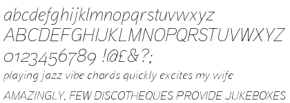 Aaux Pro Thin Italic OSF