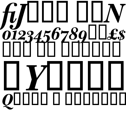 Bulmer Bold Italic Display Alternates