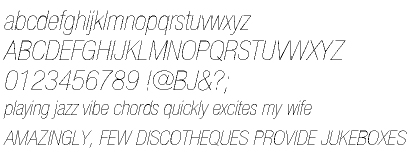 Neue Helvetica™ Cyrillic 27 Ultra Light Condensed Oblique