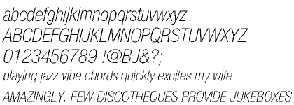 Neue Helvetica™ Cyrillic 37 Thin Condensed Oblique