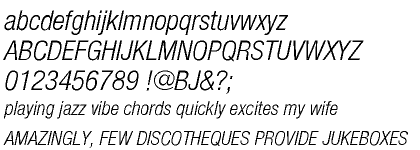 Neue Helvetica™ Cyrillic 47 Light Condensed Oblique