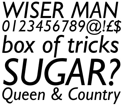 Gill Sans&reg; WGL Italic