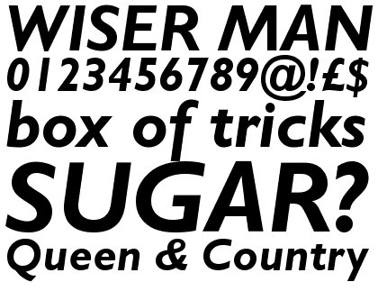 Gill Sans&reg; WGL Bold Italic