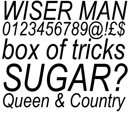 Arial� Narrow WGL Italic